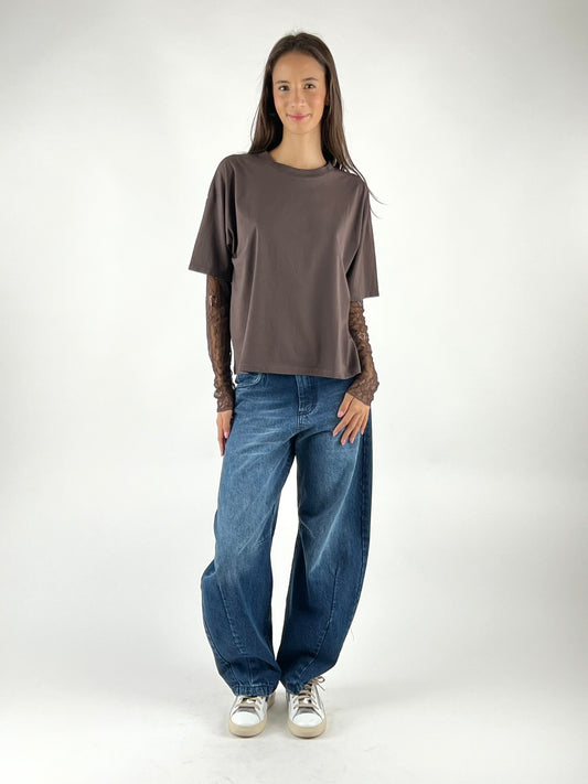 SUSY MIX - MAGLIA MANICA PIZZO