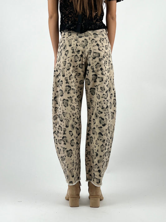 TENSIONE IN - PANTALONE WIDE ANIMALIER