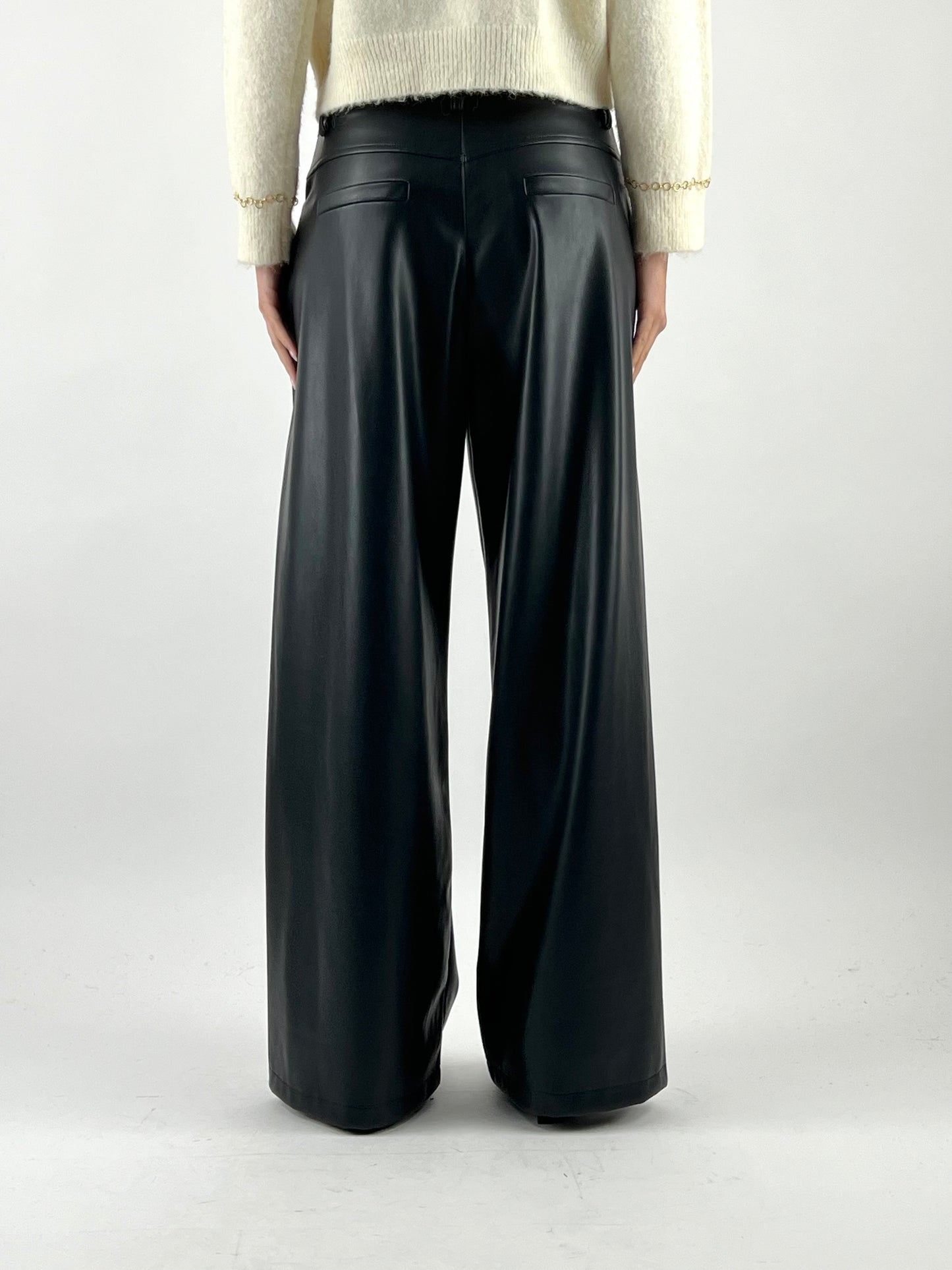 MOTEL - PANTALONE PALAZZO ECOPELLE