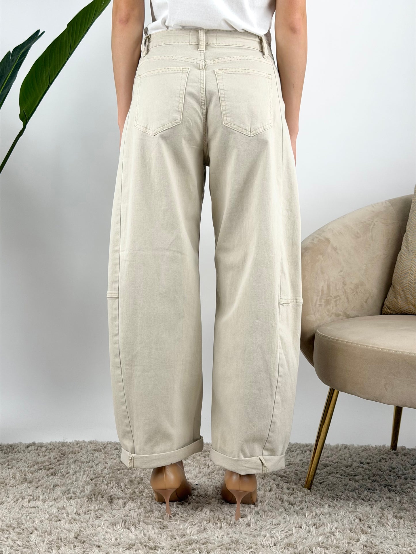 DEVA - JEANS BARREL COLORATO