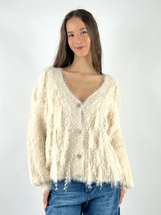 DEVA COUTURE PARIS - CARDIGAN PLUME