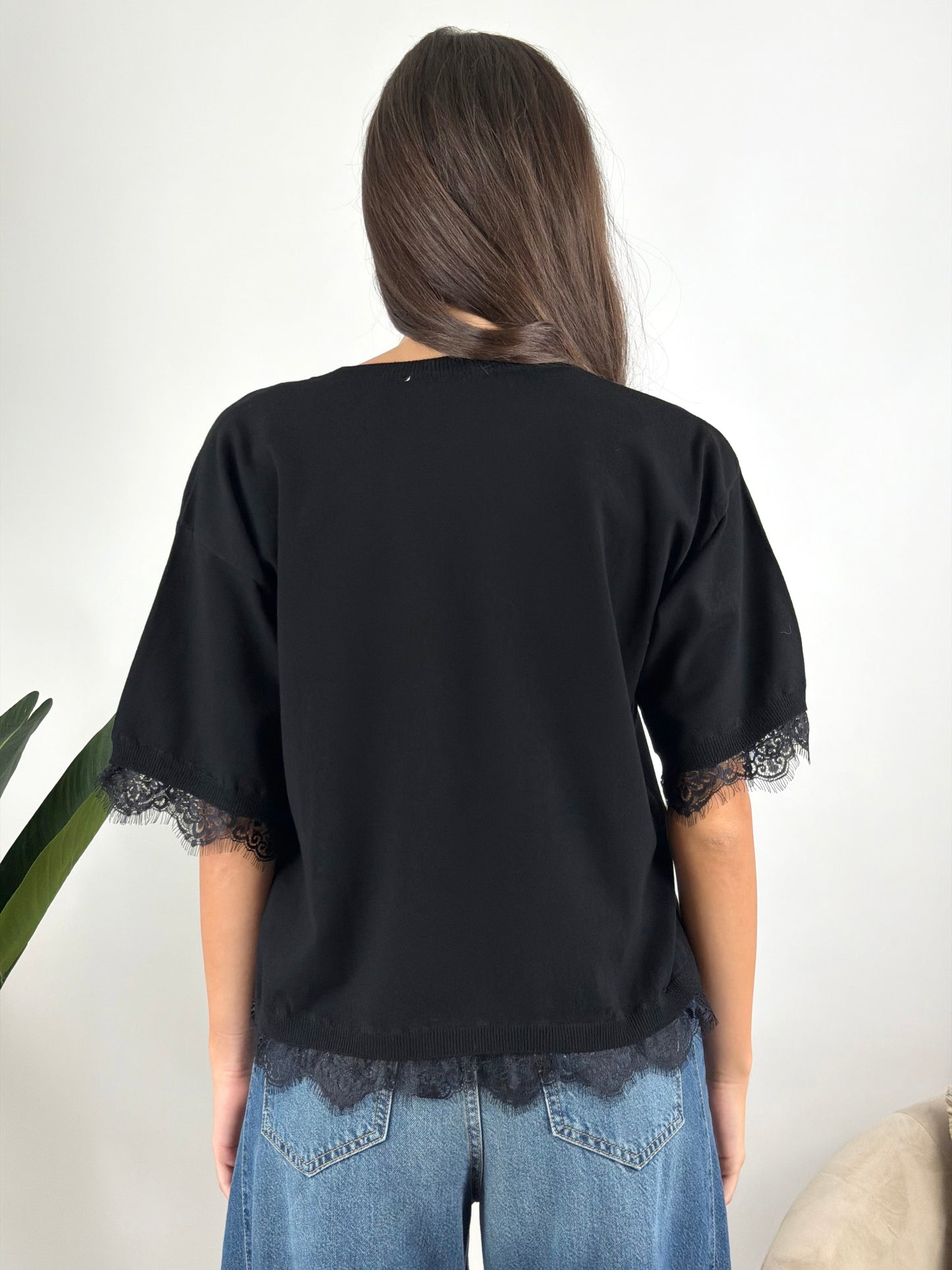 KONTATTO - MAGLIA GIROCOLLO PIZZO