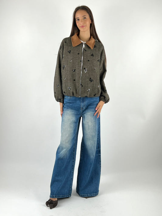 DEVA - GIUBBINO SPIGATO PAILLETTES