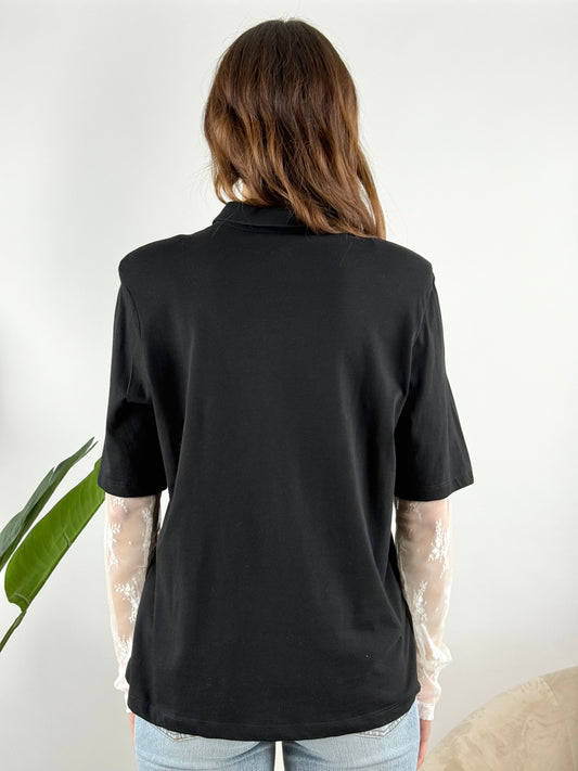 SUSY MIX - POLO CON MANICHE IN PIZZO