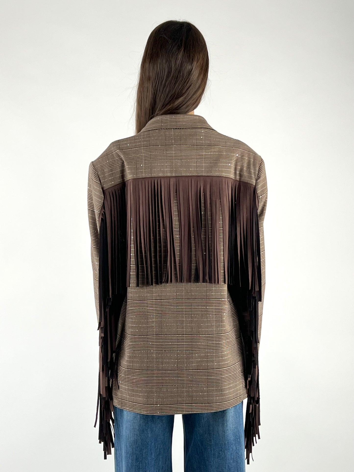 SUSY MIX - GIACCA FRANGE MICROPAILLETTES