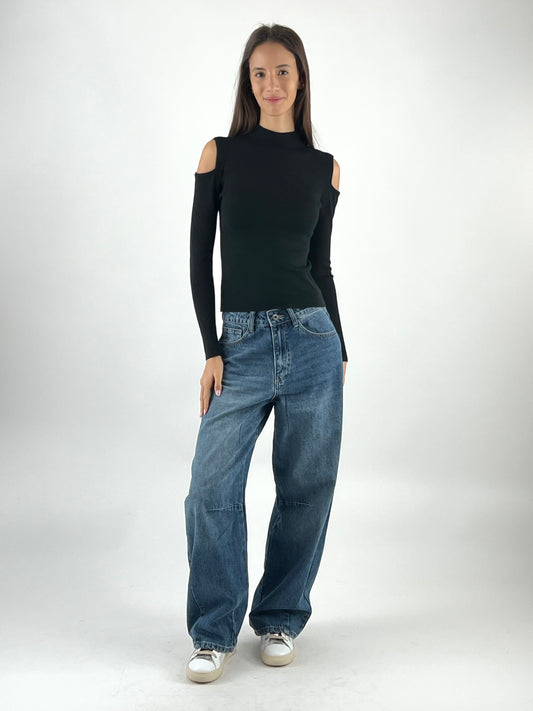 SUSY MIX - MAGLIA LUPETTO CUT OUT