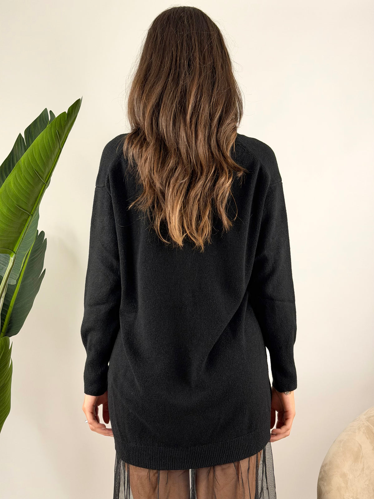 HAVEONE - ABITO IN MAGLIA TULLE