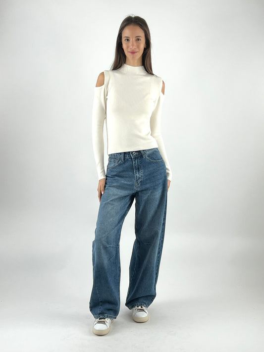 SUSY MIX - MAGLIA LUPETTO CUT OUT