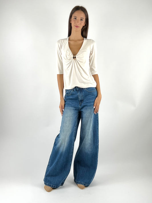 SUSY MIX - MAGLIA CON ACCESSORIO CENTRALE