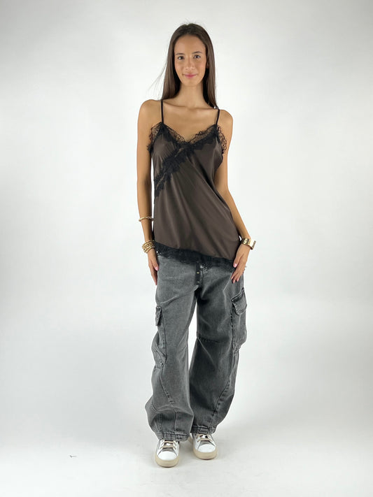 DEVA - TOP ASIMMETRICO PIZZO