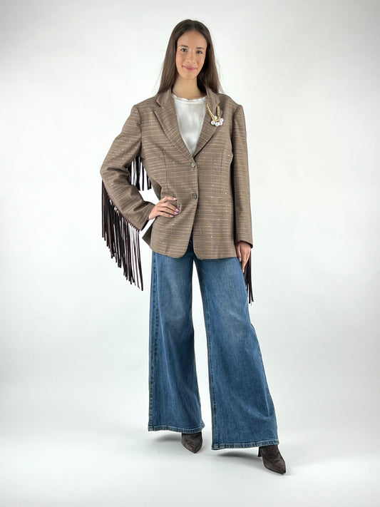 SUSY MIX - GIACCA FRANGE MICROPAILLETTES