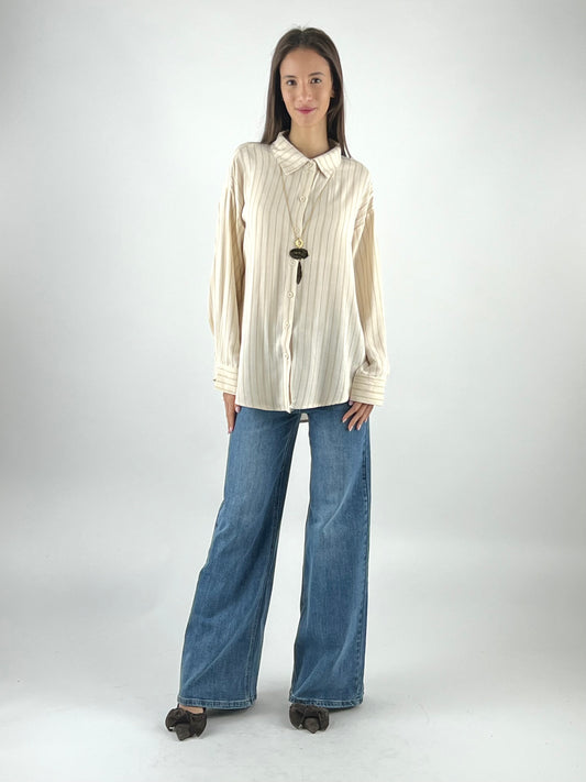 DEVA COUTURE PARIS - CAMICIA RIGHE