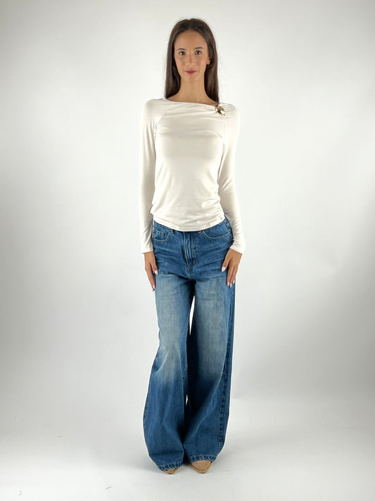 SUSY MIX - MAGLIA CON ACCESSORIO LATERALE