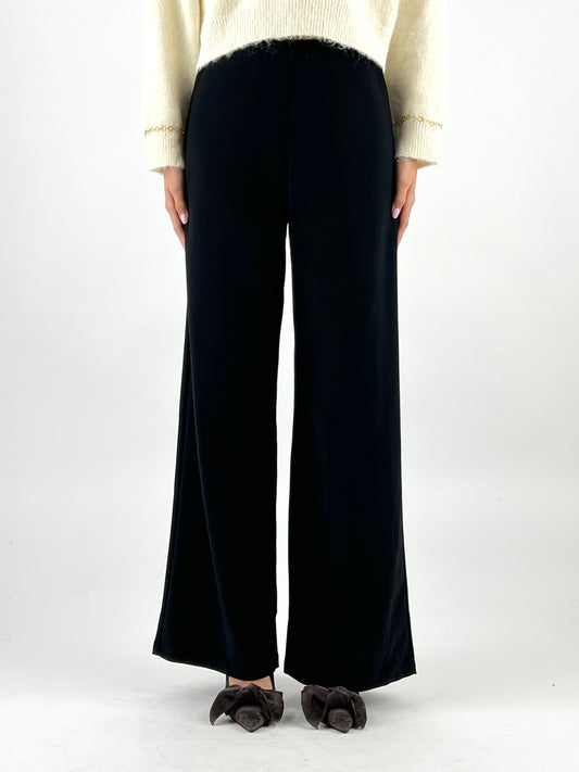 DEVA COUTURE PARIS - PANTALONE PALAZZO SCUBA