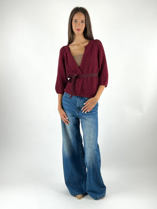 DEVA - CARDIGAN CROCHET CINTURA