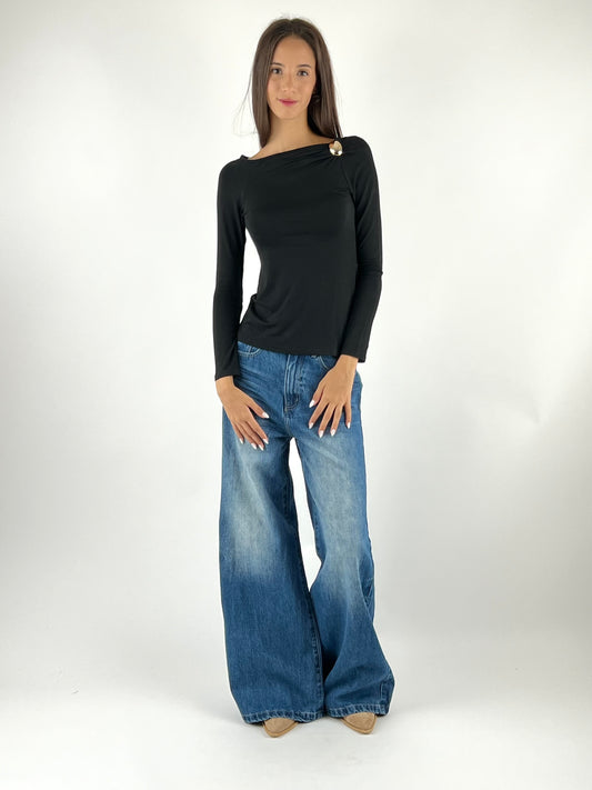 SUSY MIX - MAGLIA CON ACCESSORIO LATERALE