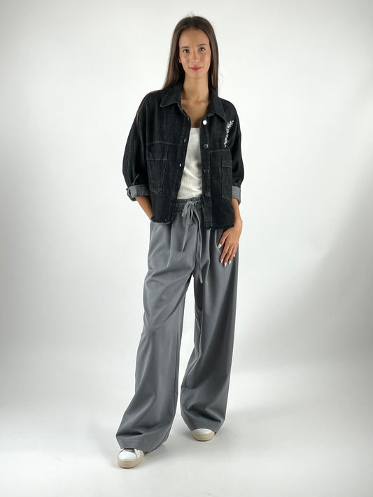 DEVA - GIACCA DENIM STRASS