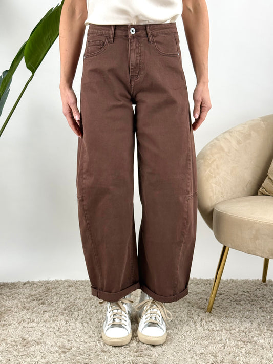 DEVA - JEANS BARREL COLORATO