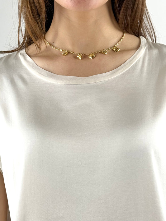 DEVA COUTURE PARIS - GIROCOLLO CUORICINI PENDENTI