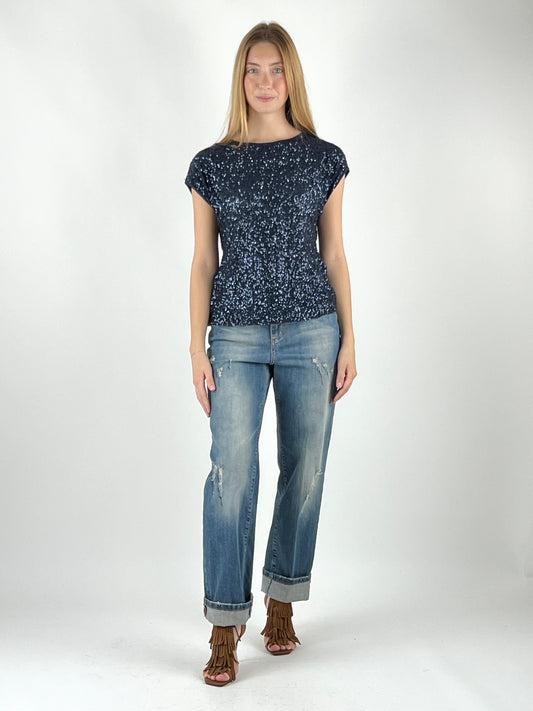 SUSY MIX - MAGLIA BARCA FULL PAILLETTES