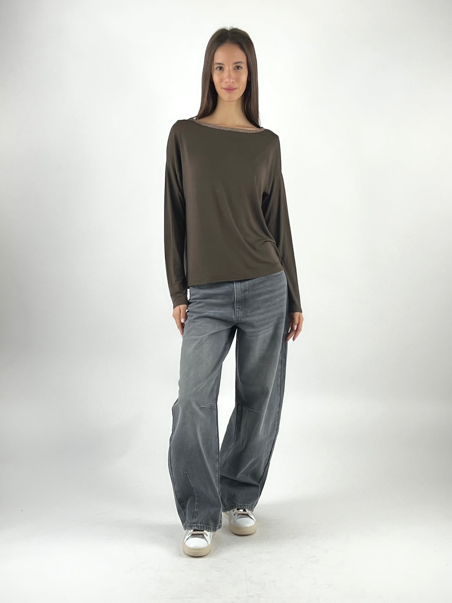 SUSY MIX - MAGLIA KIMONO BORDO LUREX