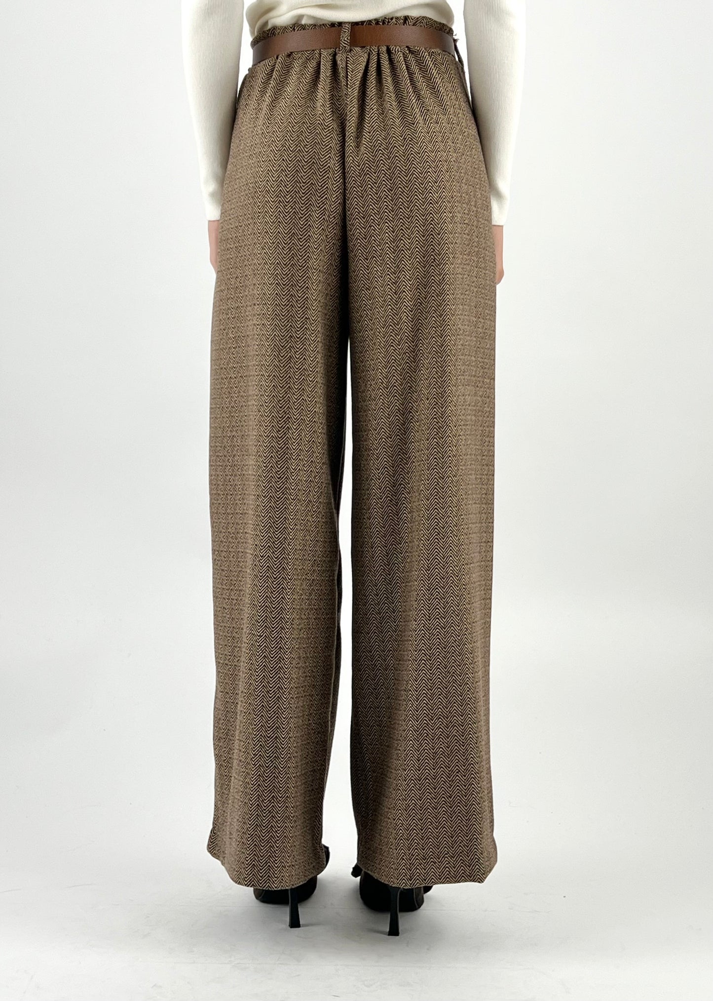 DEVA - PANTALONE PALAZZO SPIGATO