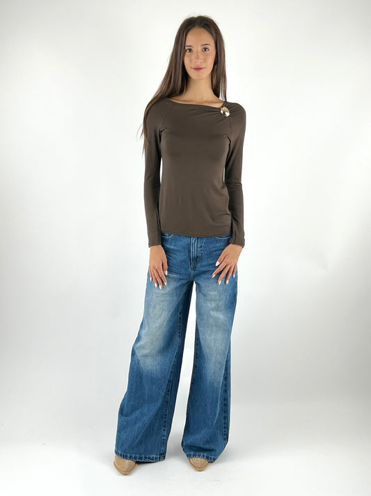 SUSY MIX - MAGLIA CON ACCESSORIO LATERALE