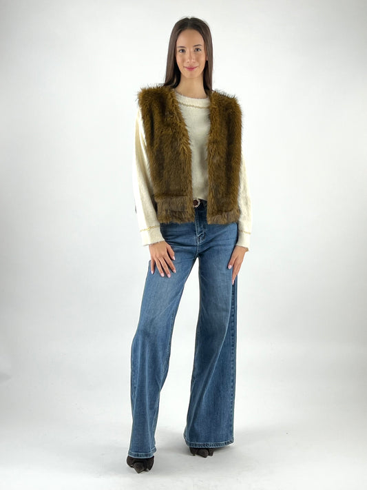 DEVA COUTURE PARIS - GILET ECOPELLICCIA