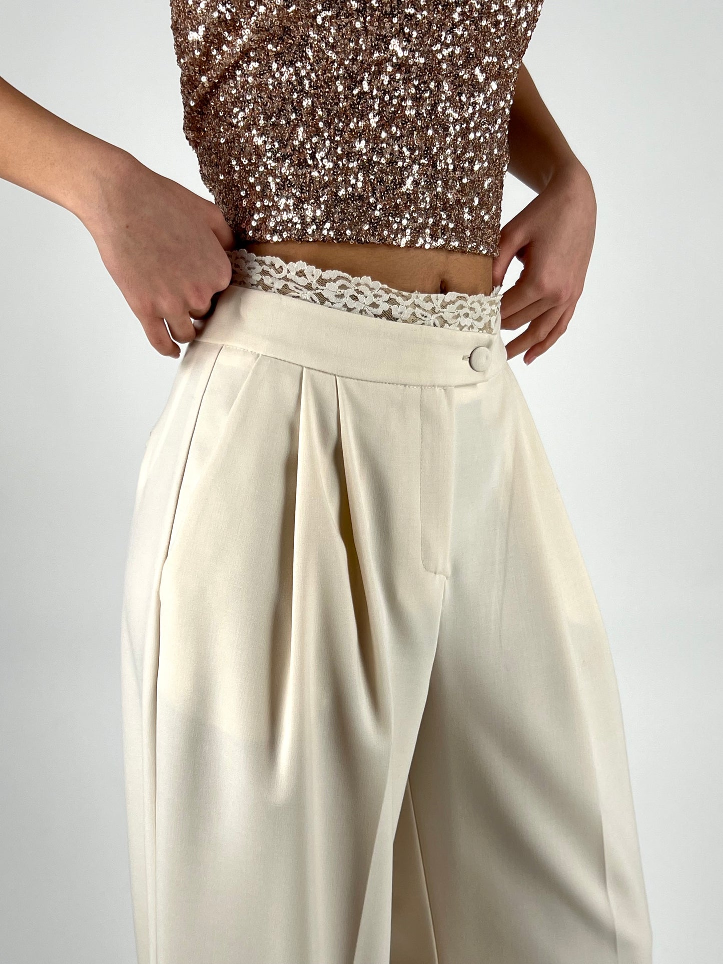 KONTATTO - PANTALONE PALAZZO PIZZO