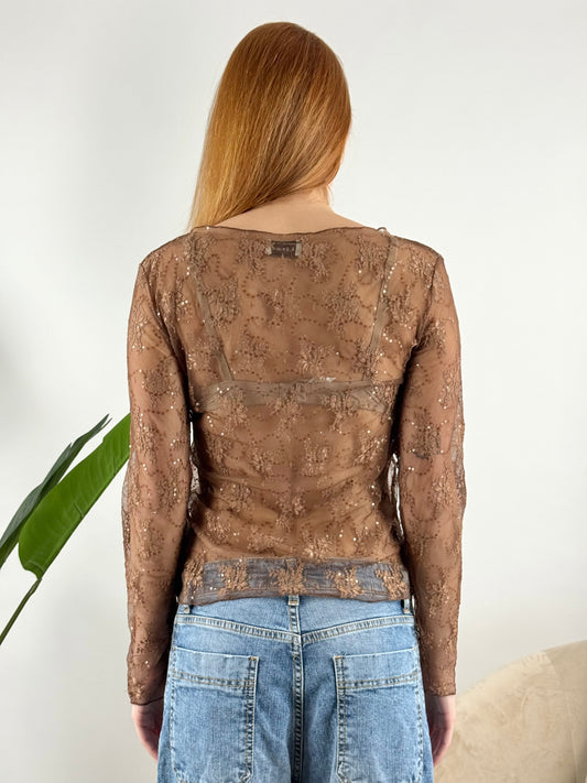 SUSY MIX - MAGLIA PIZZO MICRO PAILLETTES