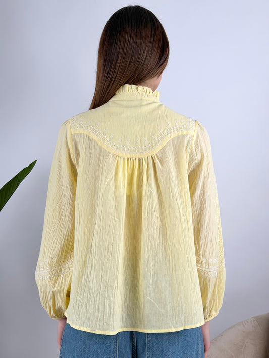 DEVA COUTURE PARIS - CAMICIA COLLETTO ROUCHES