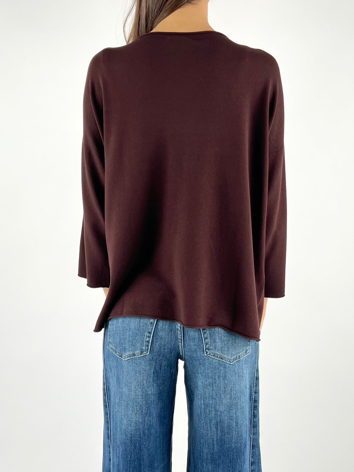 KONTATTO - MAGLIA GIROCOLLO OVER ROTOLINO