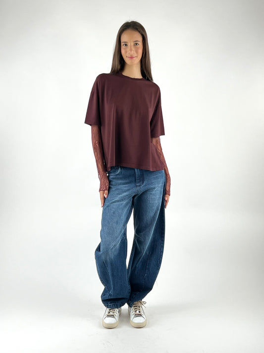 SUSY MIX - MAGLIA MANICA PIZZO