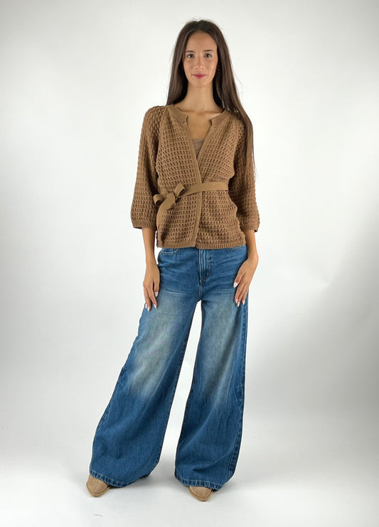 DEVA - CARDIGAN CROCHET CINTURA