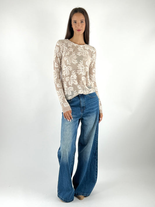 SUSY MIX - MAGLIA PAILLETTES RICAMI M/L