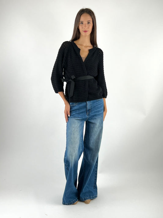 DEVA - CARDIGAN CROCHET CINTURA