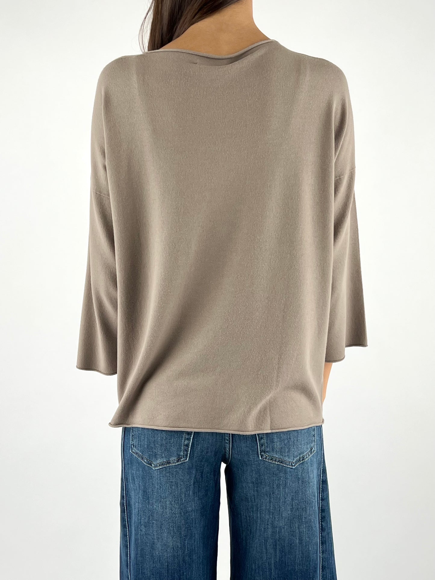 KONTATTO - MAGLIA GIROCOLLO OVER ROTOLINO