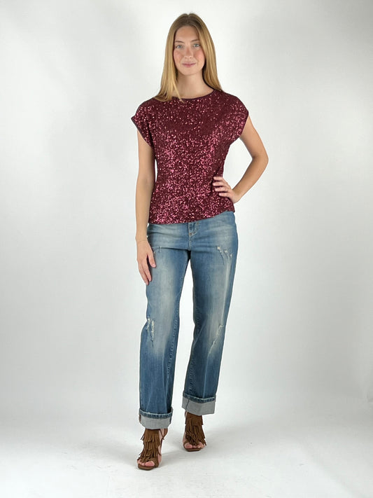 SUSY MIX - MAGLIA BARCA FULL PAILLETTES