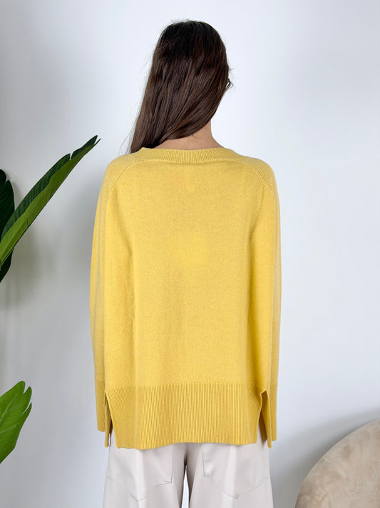 TENSIONE IN - MAGLIA GIROCOLLO CON SPACCHI