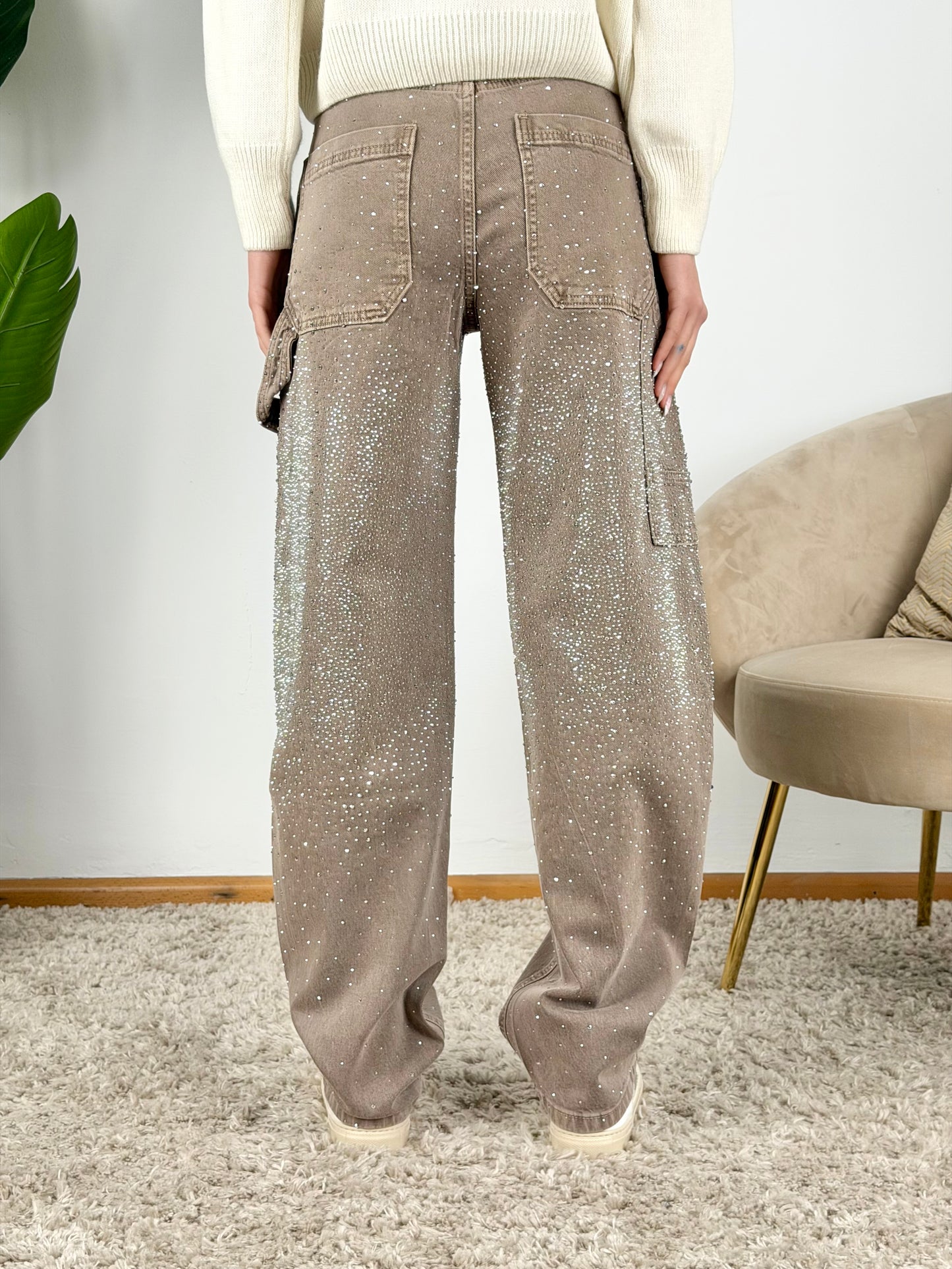 DEVA - JEANS CARPENTER STRASS