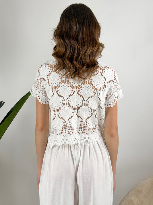 DEVA - CARDIGAN CORTO CROCHET