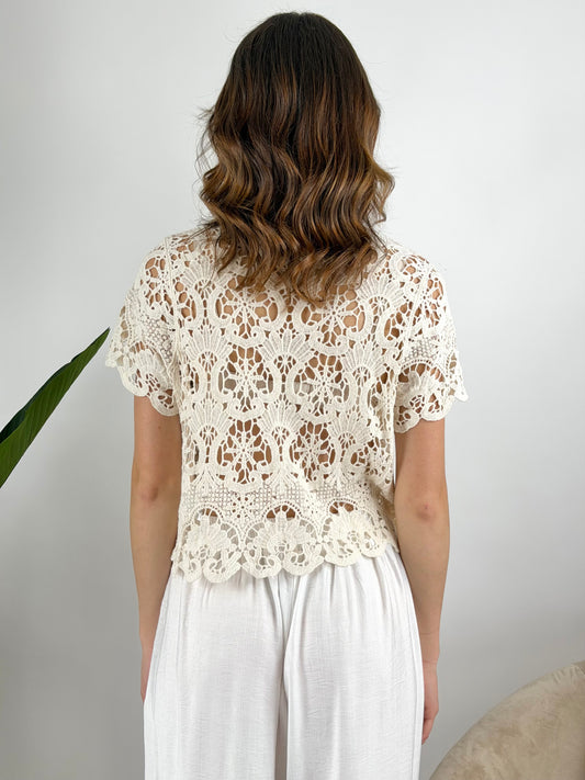 DEVA - CARDIGAN CORTO CROCHET