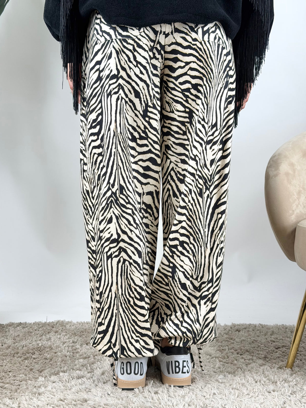 HAVEONE - PANTALONE BALOON ZEBRA