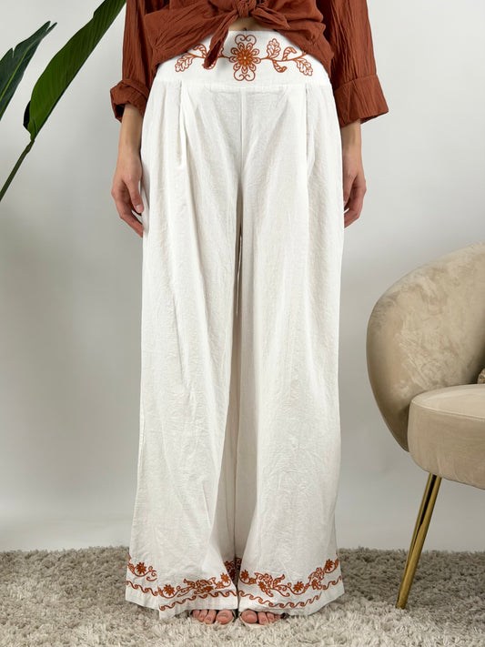 DEVA - PANTALONE RICAMI