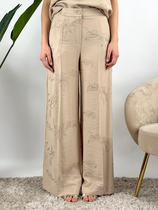 DEVA - PANTALONE PALAZZO RICAMI