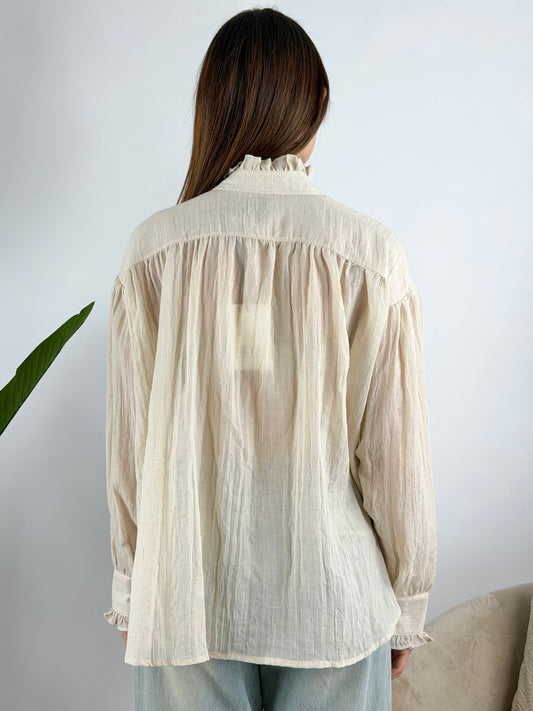 DEVA COUTURE PARIS - CAMICIA MUSSOLA ROUCHES