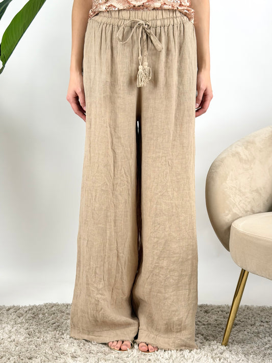 MOTEL - PANTALONE LINO COULISSE