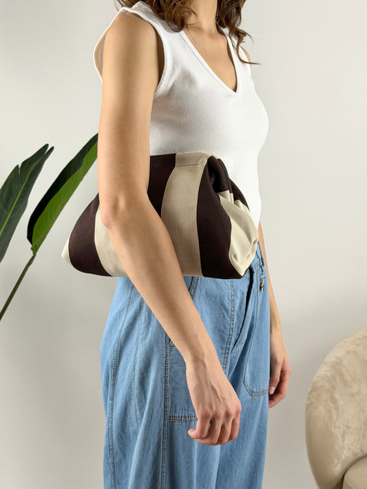 DEVA - BORSA CLUTCH RIGHE