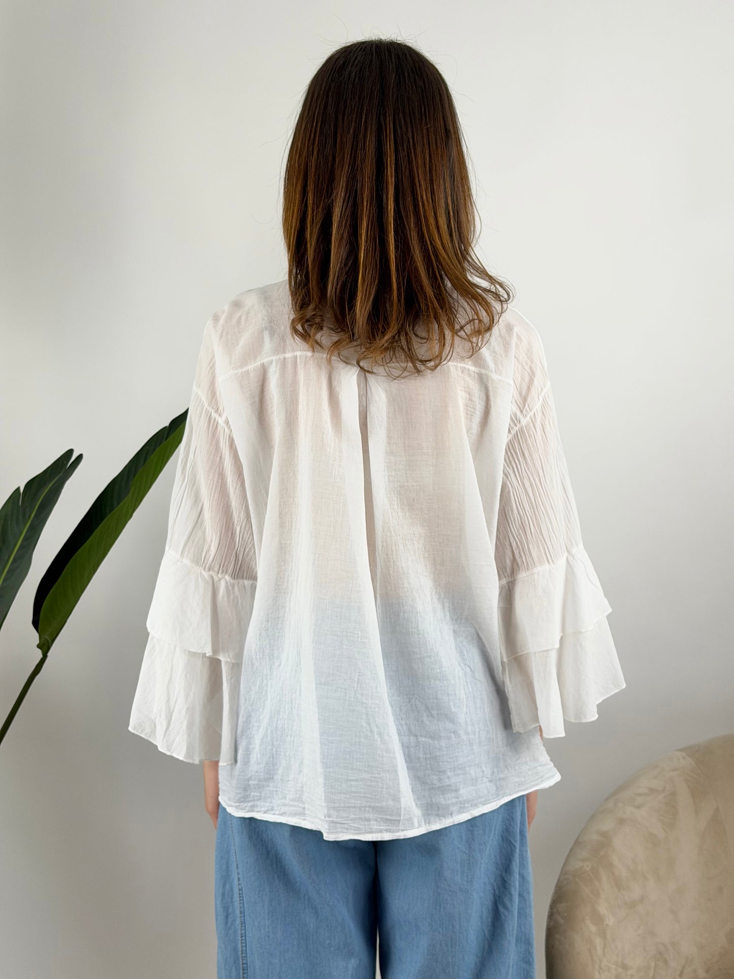 DEVA - CAMICIA MUSSOLA ROUCHES