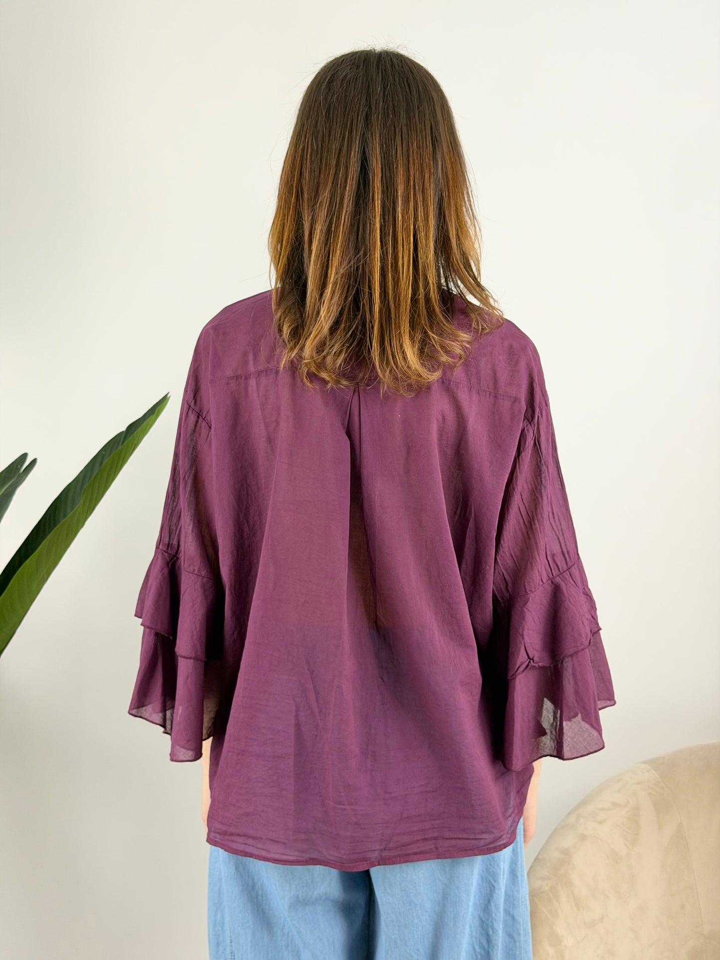 DEVA - CAMICIA MUSSOLA ROUCHES